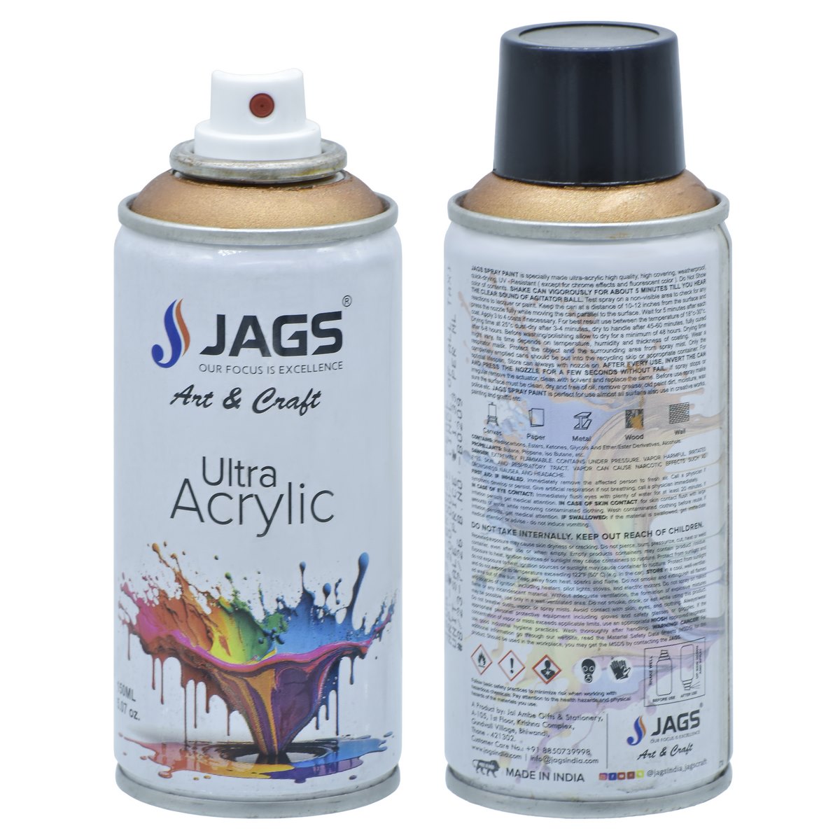 Gift To Love | Spray Ultra Acrylic | Color : Copper Pearl | Size : 150 Ml | Code : JSUA632