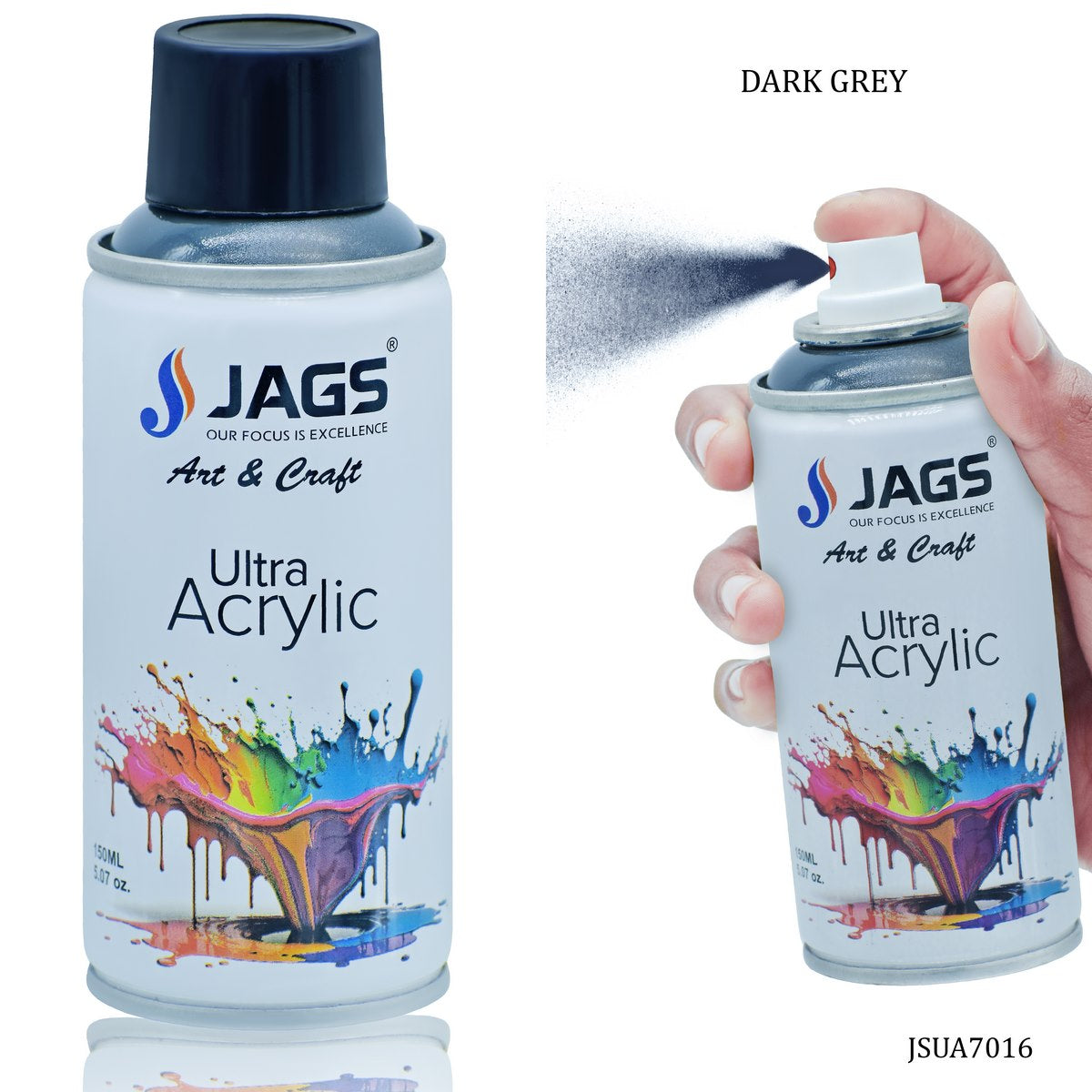 Gift To Love | Spray Ultra Acrylic | Color : Dark Grey | Size : 150 Ml | Code : JSUA7016