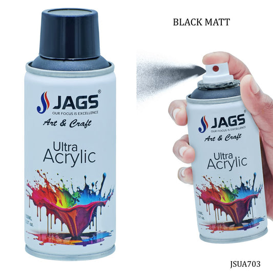 Gift To Love | Spray Ultra Acrylic | Color : Black Matt | Size : 150 Ml | Code : JSUA703