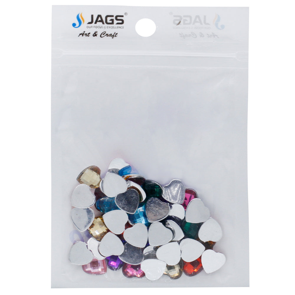 Gift To Love | Kundan Stone Diamond Heart Mini Small | Pcs : 50 Pcs | Code : JT10H-7