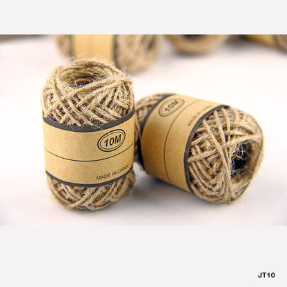 Gift To Love | Jute Thread Plain | Size : 2 Mm X 10 Mtr | Pcs : 24 Pcs/Box | Code : JT10