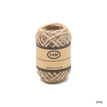 Gift To Love | Jute Thread Plain | Size : 2 Mm X 10 Mtr | Pcs : 24 Pcs/Box | Code : JT10