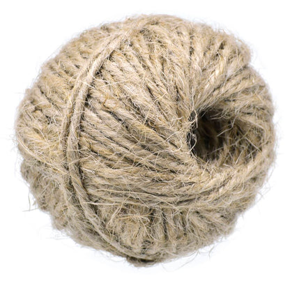 Gift To Love | Jute Thread 3 Ply | Color : Natural | Size : 25 Gms | Pcs : Set Of 16 Pcs | Code : JT3P00