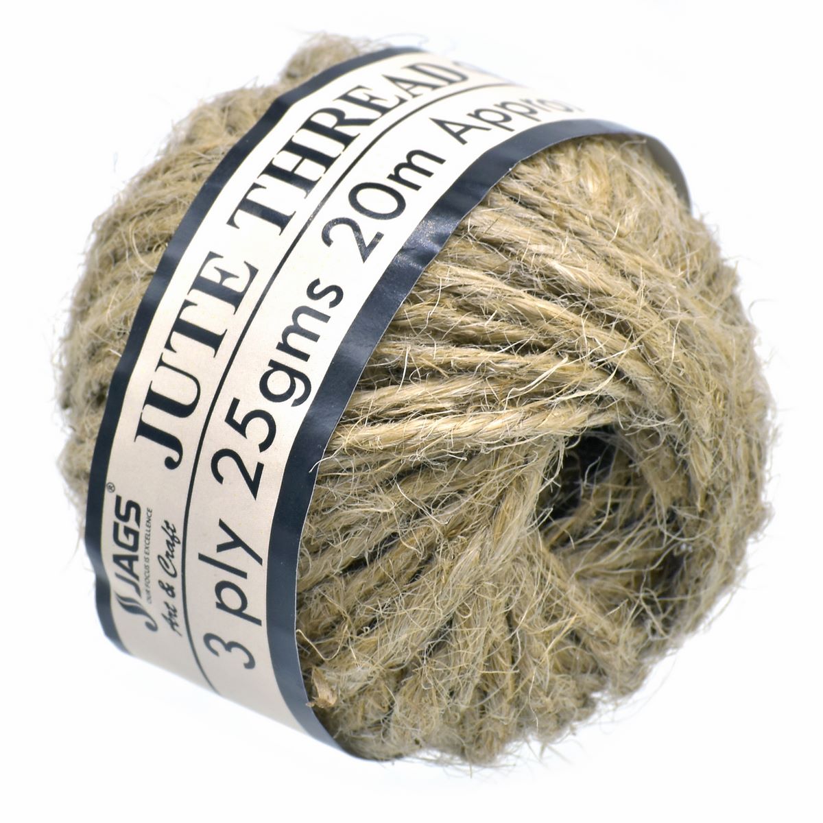 Gift To Love | Jute Thread 3 Ply | Color : Natural | Size : 25 Gms | Pcs : Set Of 16 Pcs | Code : JT3P00