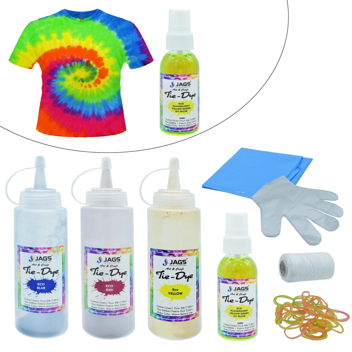 Gift To Love | Tie And Dye Set | Pcs : Set Of 3 + 1 | Code : JTAD01