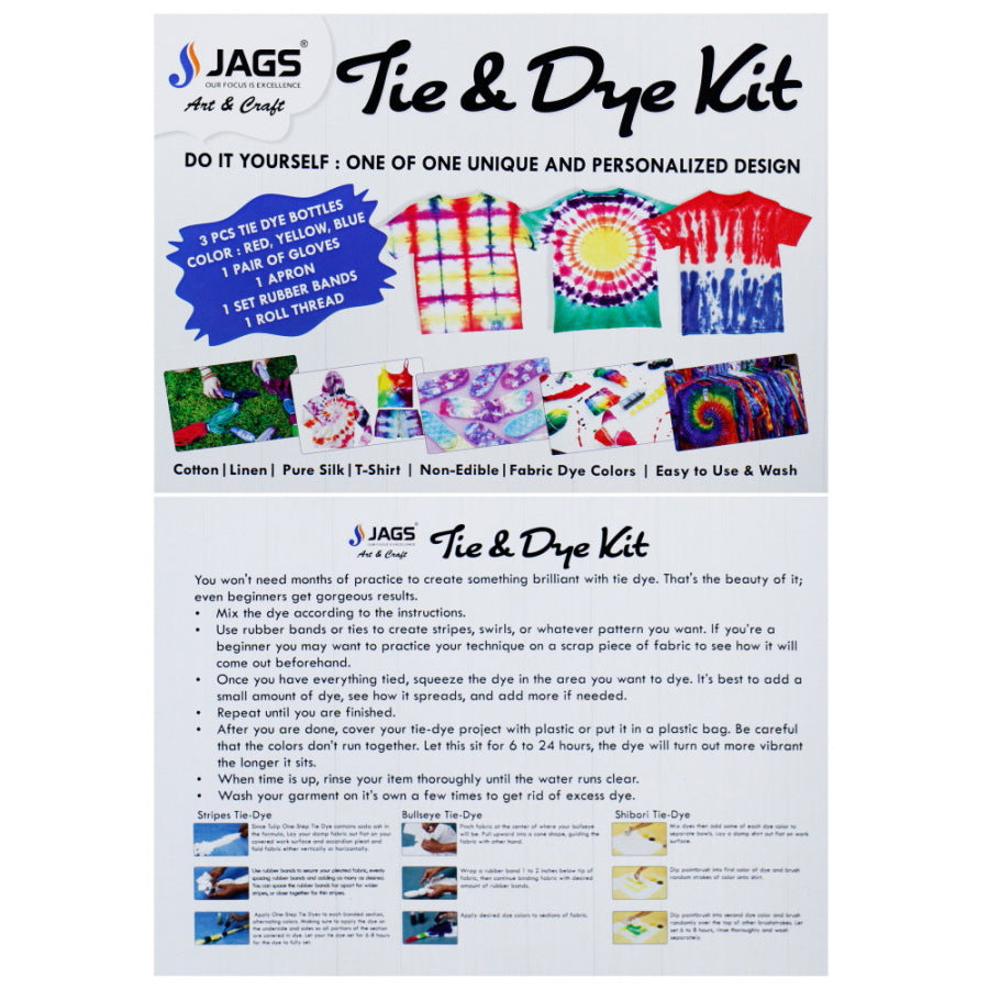 Gift To Love | Tie And Dye Set | Pcs : Set Of 3 Colour Kit | Code : JTAD02