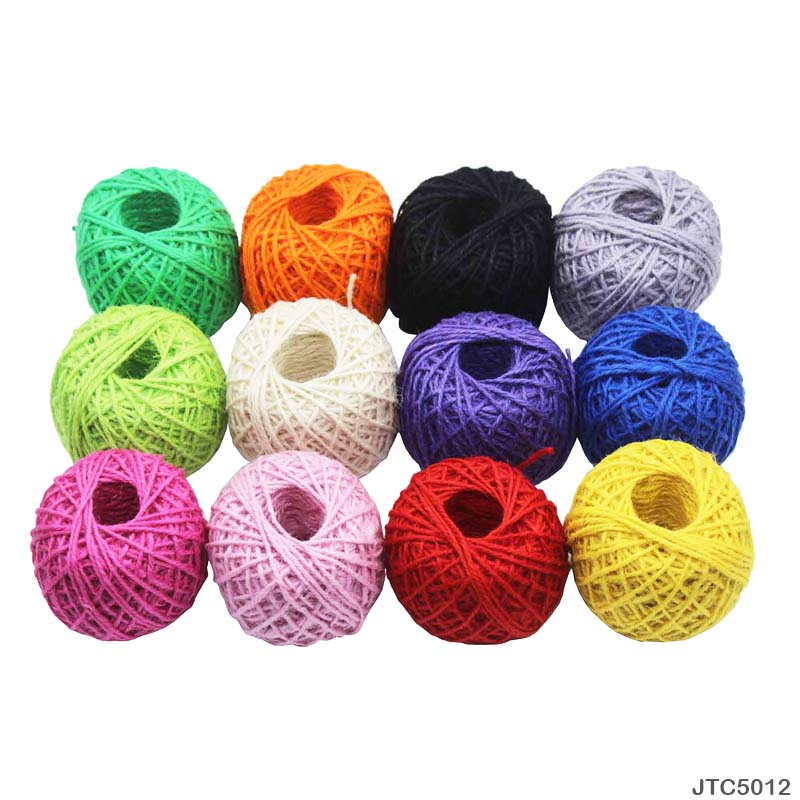 Gift To Love | Jute Thread Colour | Size : 50 Mtr | Pcs : 12 Color | Code : JTC5012