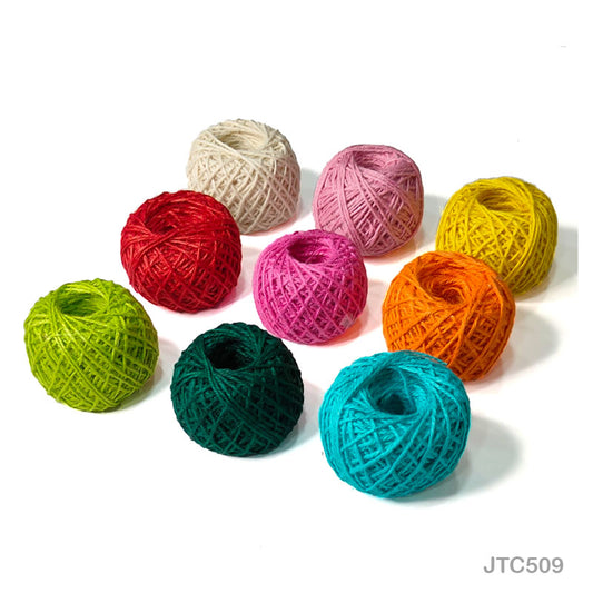 Gift To Love | Jute Thread Colour | Size : 50 Mtr | Pcs : 9 Color | Code : JTC509