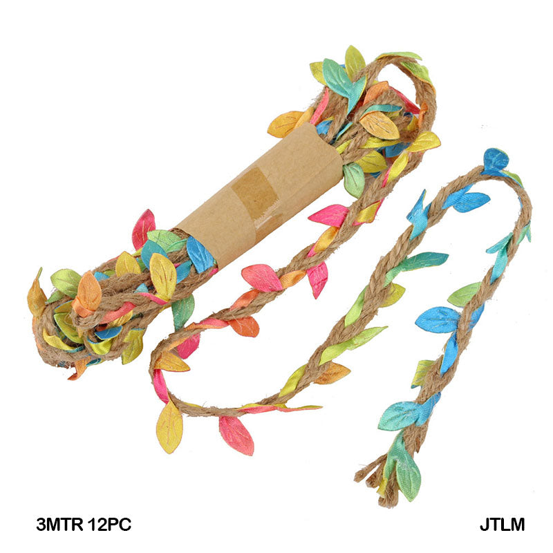 Jute Thread Leaf Multi 3Mtr 12Pc (Jtlm)