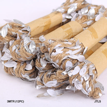 JUTE THREAD LEAF SILVER 3MTR (12PC) JTLS - GIFT TO LOVE