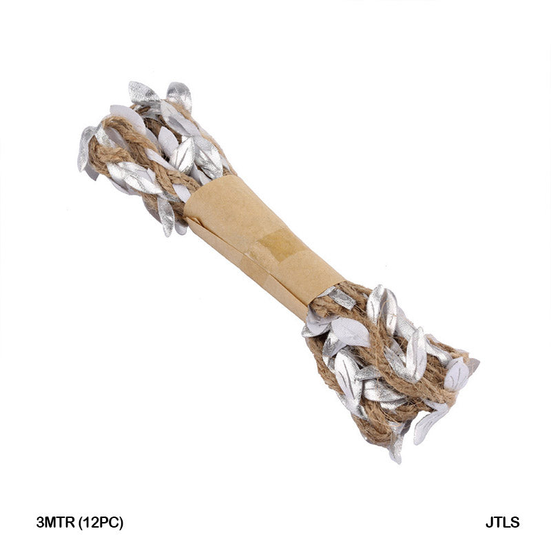 JUTE THREAD LEAF SILVER 3MTR (12PC) JTLS - GIFT TO LOVE
