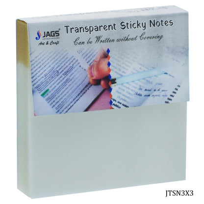 Gift To Love | Transparent Sticky Note | Size : 3 X 3 | Pcs : 50 Sheets | Code : JTSN3X3