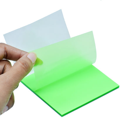 Gift To Love | Transparent Sticky Note | Color : Green | Size : 3 X 3 | Pcs : 50 Sheets | Code : JTSN3X3GN