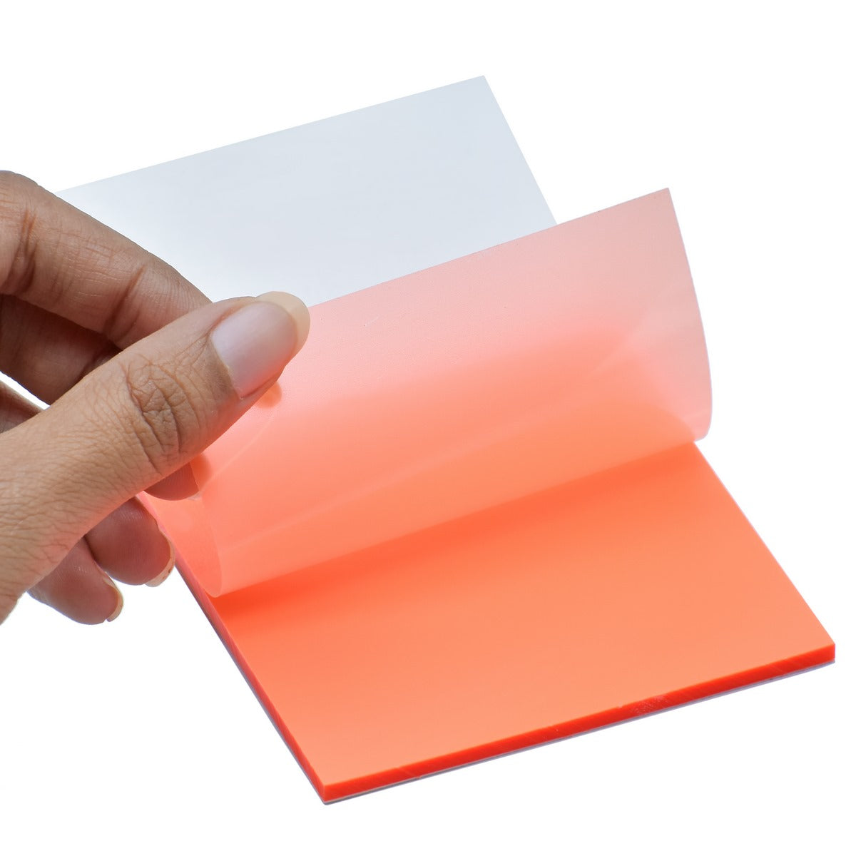 Gift To Love | Transparent Sticky Note | Color : Orange | Size : 3 X 3 | Pcs : 50 Sheets | Code : JTSN3X3OE
