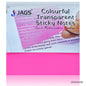 Gift To Love | Transparent Sticky Note | Color : Pink | Size : 3 X 3 | Pcs : 50 Sheets | Code : JTSN3X3PK