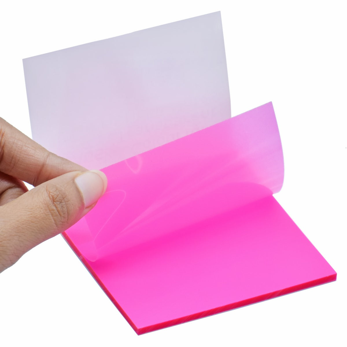 Gift To Love | Transparent Sticky Note | Color : Pink | Size : 3 X 3 | Pcs : 50 Sheets | Code : JTSN3X3PK