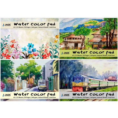 Gift To Love | Water Colour Pad A3 | Size : A3 | Pcs : 25 Sheets | Code : JWCPA300