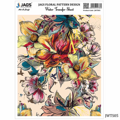 Gift To Love | Water Transfer Sheet Floral Pattern | Code : JWTS05