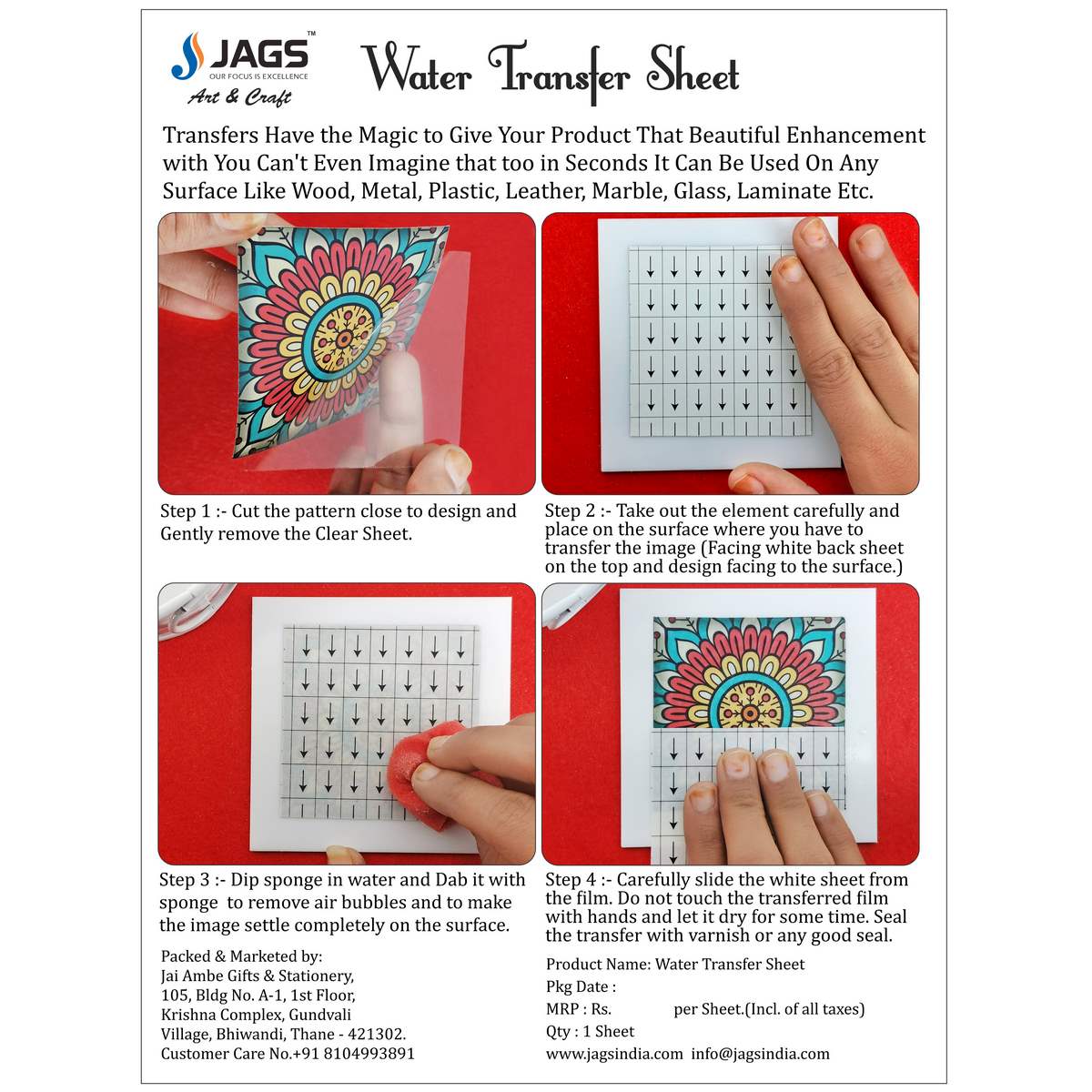 Gift To Love | Water Transfer Sheet Vintage Magic | Code : JWTS08