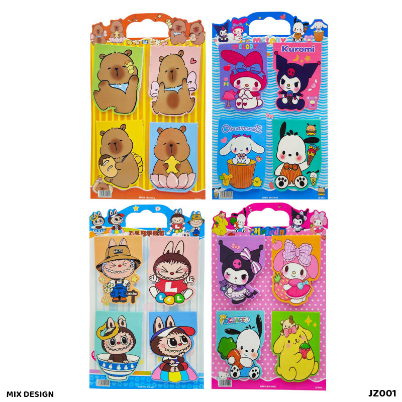 Jz001 Printed Book Set (10X7Cm) 4Pc