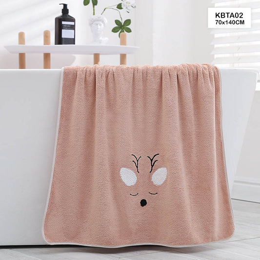 Gift To Love | Kids Bath Towel | Color : Peach | Size : 70 X 140 Cm | Code : KBTA02