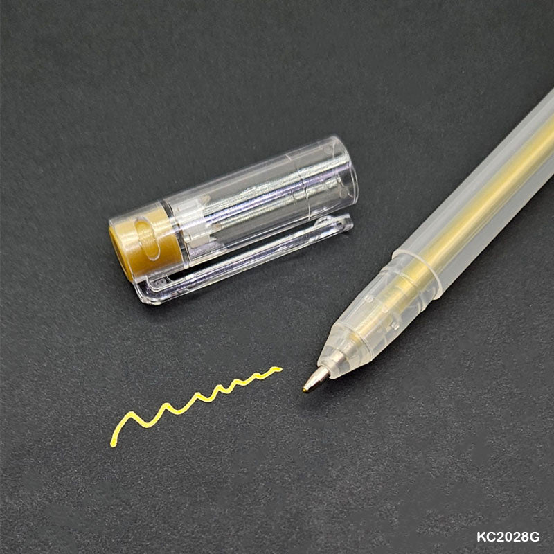 Kc2028G-12Pcs Highlight Pen Gold 0.8Mm