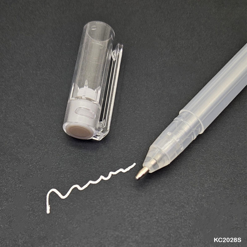 Kc2028S-12Pcs Highlight Pen Silver 0.8Mm
