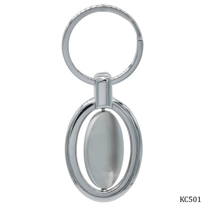 Gift To Love | Key Chain Plain Oval | Color : Silver | Code : KC501