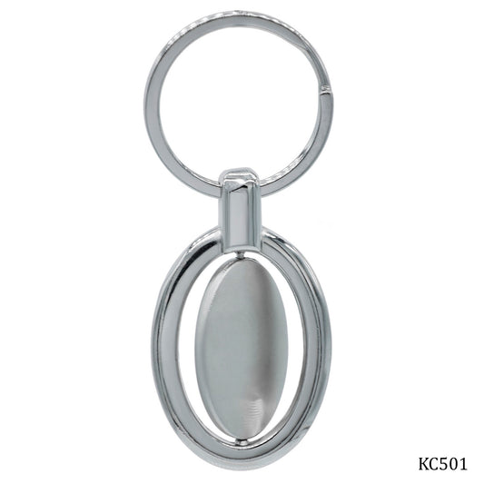 Gift To Love | Key Chain Plain Oval | Color : Silver | Code : KC501