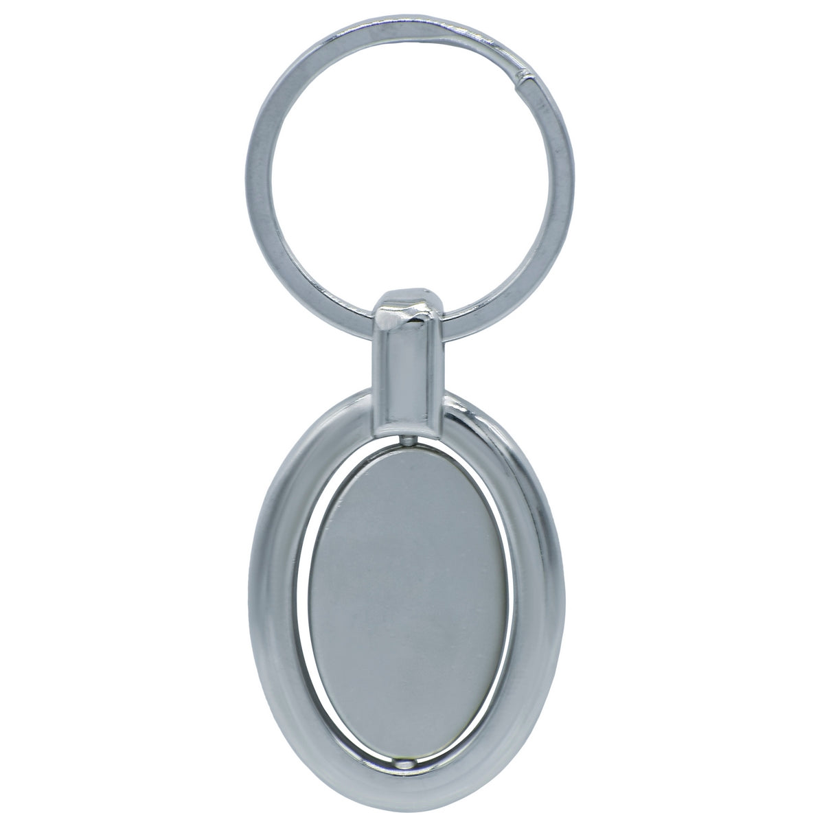Gift To Love | Key Chain Plain Oval | Color : Silver | Code : KC501
