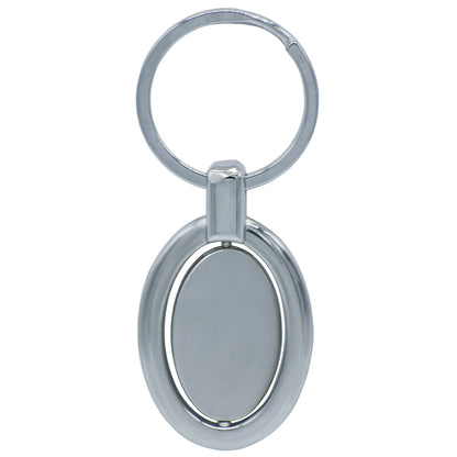 Gift To Love | Key Chain Plain Oval | Color : Silver | Code : KC501