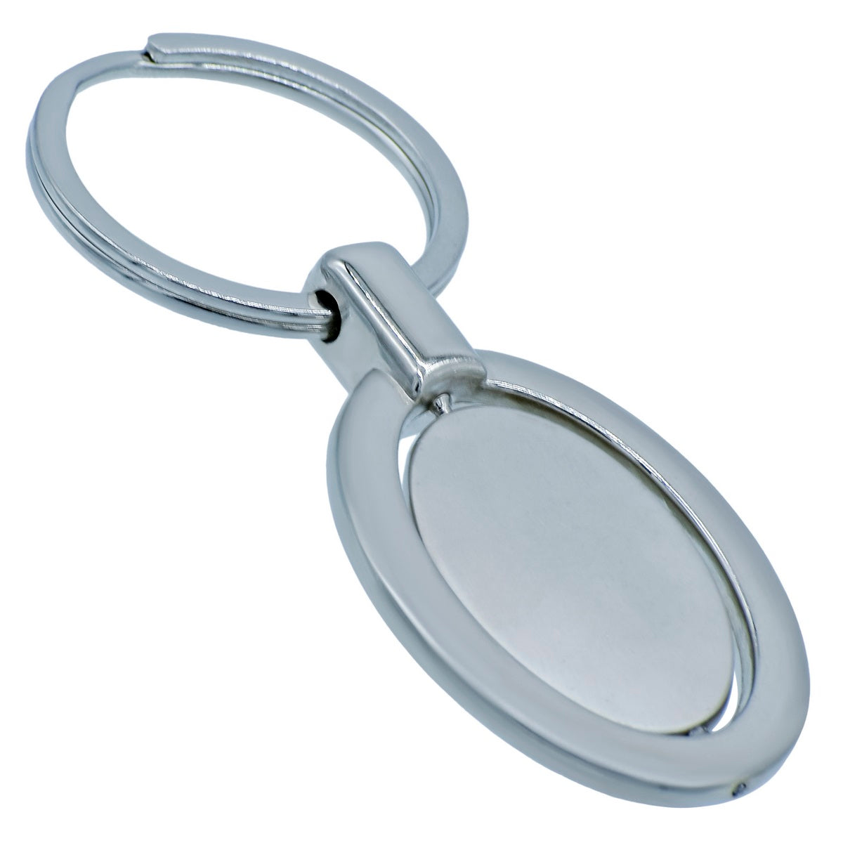 Gift To Love | Key Chain Plain Oval | Color : Silver | Code : KC501