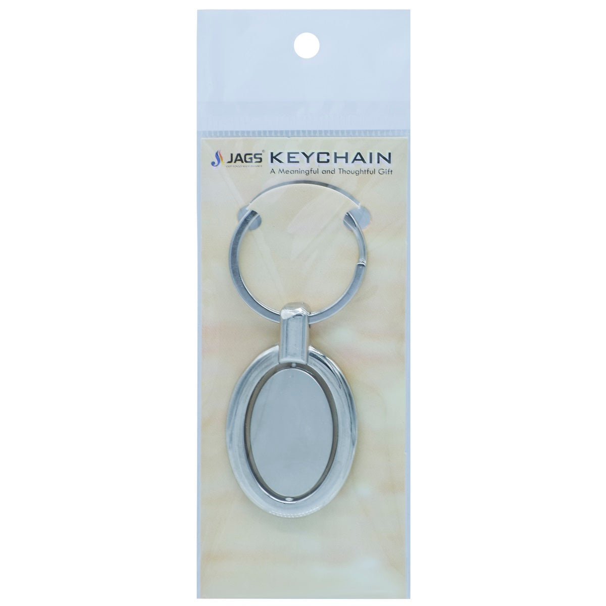 Gift To Love | Key Chain Plain Oval | Color : Silver | Code : KC501