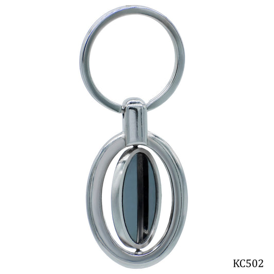 Gift To Love | Key Chain Plain Oval | Color : Black | Code : KC502