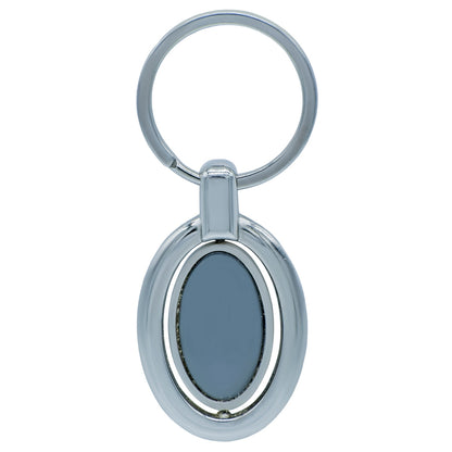 Gift To Love | Key Chain Plain Oval | Color : Black | Code : KC502
