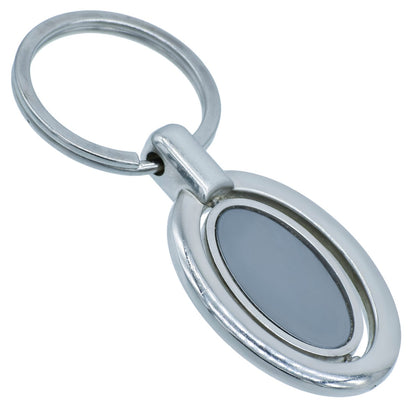 Gift To Love | Key Chain Plain Oval | Color : Black | Code : KC502