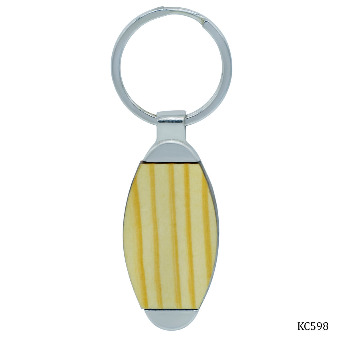 Gift To Love | Key Chain Plain Oval Wooden | Code : KC598