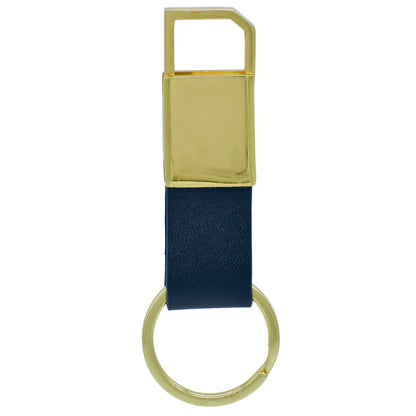 Gift To Love | Key Chain Leather Gold Hook With Ring | Color : Black | Code : KCLH00GD