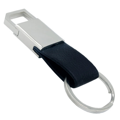Gift To Love | Key Chain Leather Hook With Ring | Color : Black | Code : KCLH00