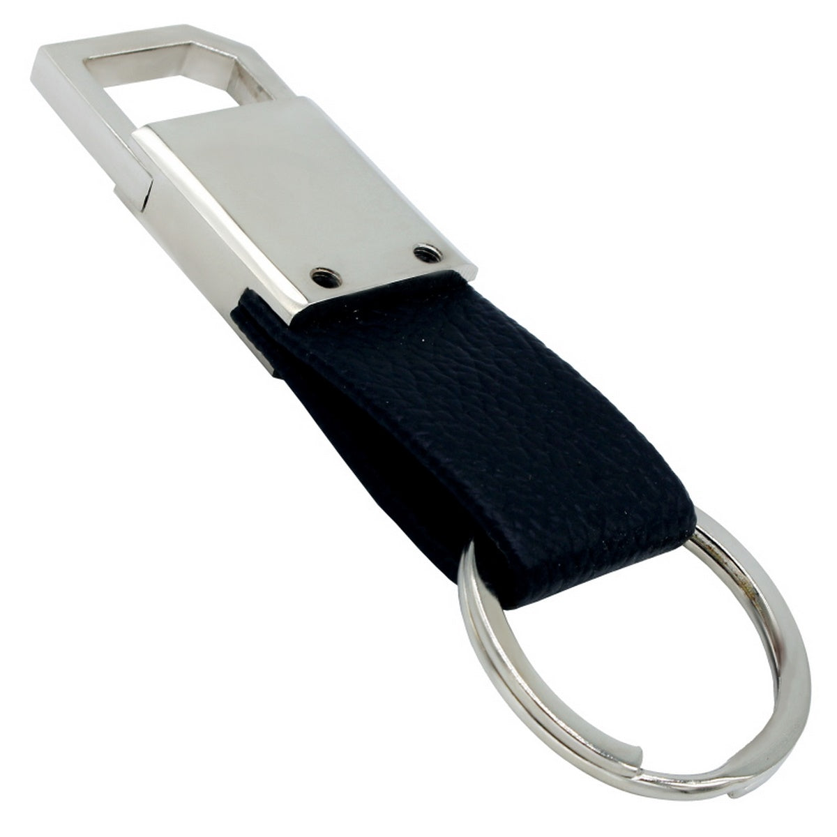 Gift To Love | Key Chain Leather Hook With Ring | Color : Black | Code : KCLH00