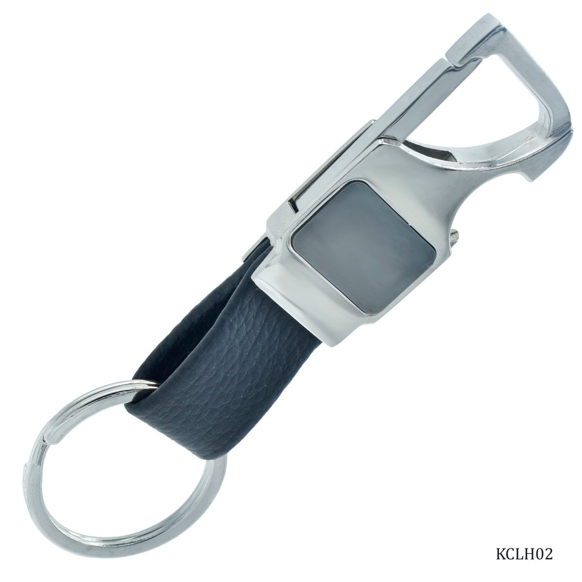 Gift To Love | Key Chain Leather Hook With Ring Big | Color : Black | Code : KCLH02