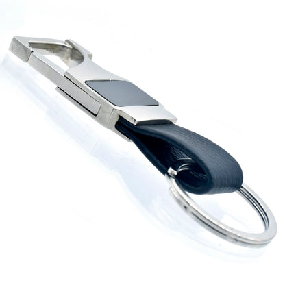 Gift To Love | Key Chain Leather Hook With Ring Big | Color : Black | Code : KCLH02