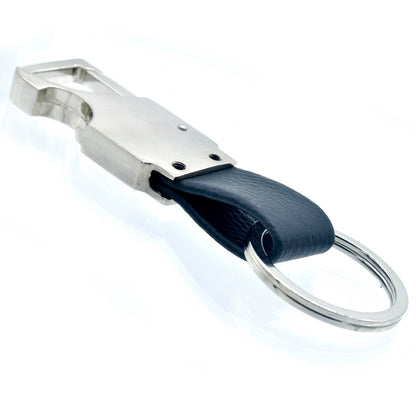 Gift To Love | Key Chain Leather Hook With Ring Big | Color : Black | Code : KCLH02