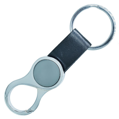 Gift To Love | Key Chain Leather Hook With Ring | Color : Black | Code : KCLH04