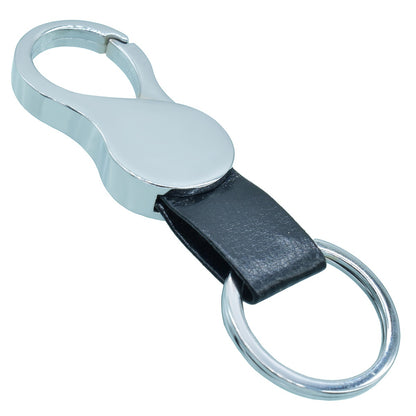 Gift To Love | Key Chain Leather Hook With Ring | Color : Black | Code : KCLH04
