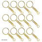 Gift To Love | Key Chain Fitting | Color : Gold | Pcs : 12 Pc | Code : KF12PCGD