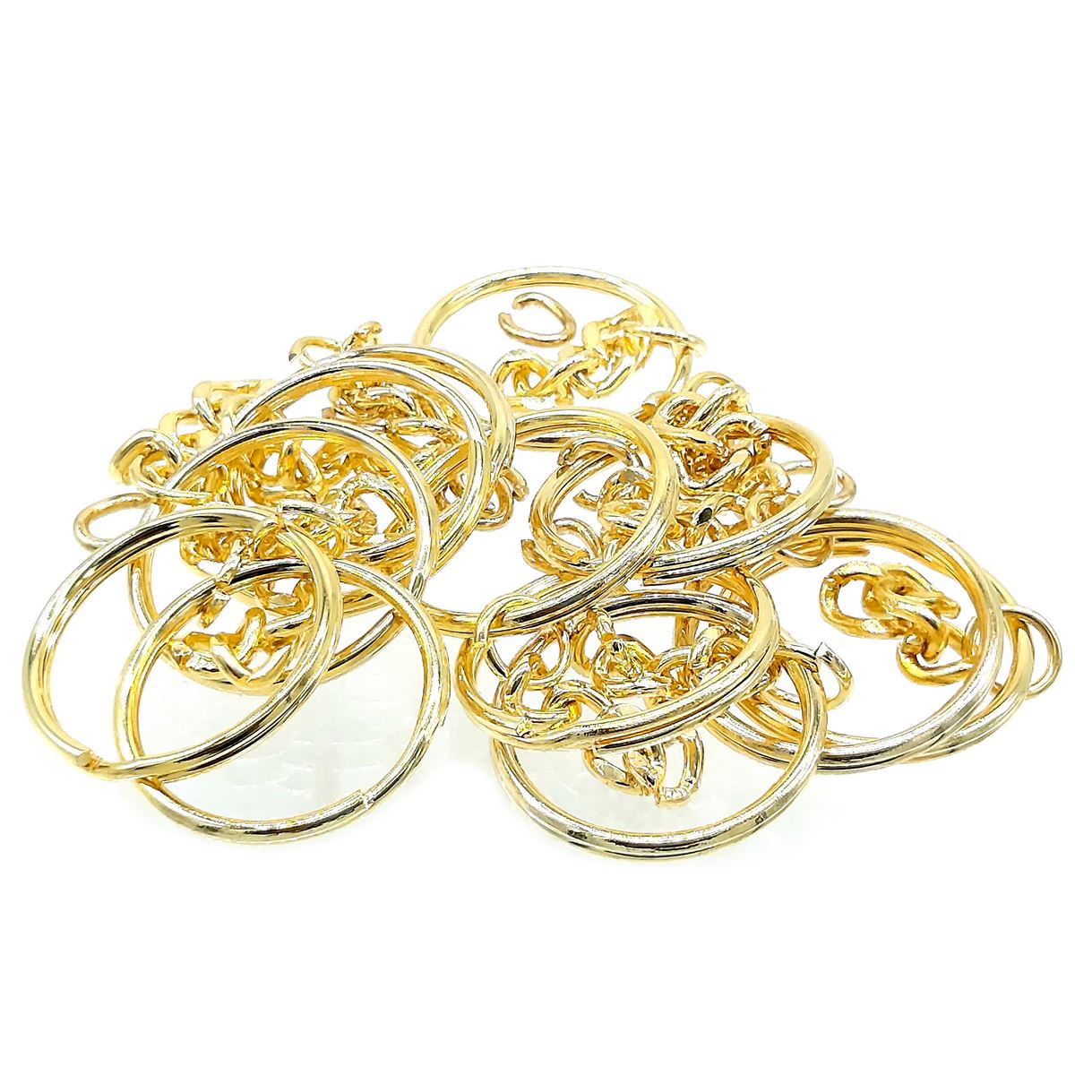 Gift To Love | Key Chain Fitting | Color : Gold | Pcs : 12 Pc | Code : KF12PCGD
