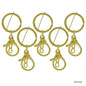 Gift To Love | Key Chain Fitting With Hook | Color : Gold | Pcs : 5 Pc | Code : KF5PCGD