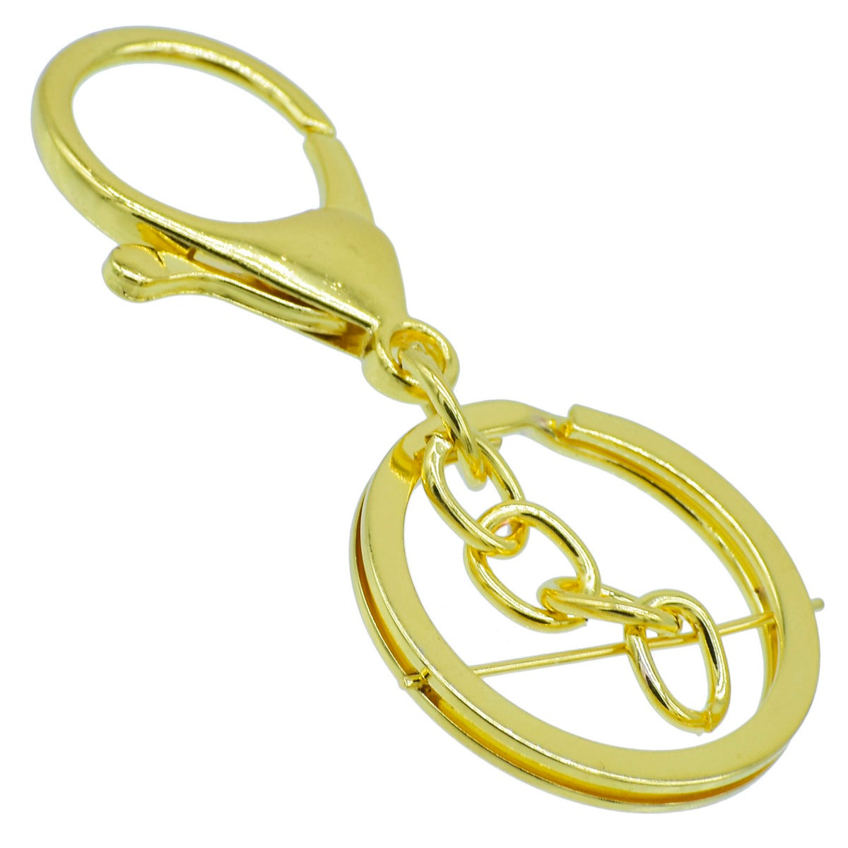 Gift To Love | Key Chain Fitting With Hook | Color : Gold | Pcs : 5 Pc | Code : KF5PCGD