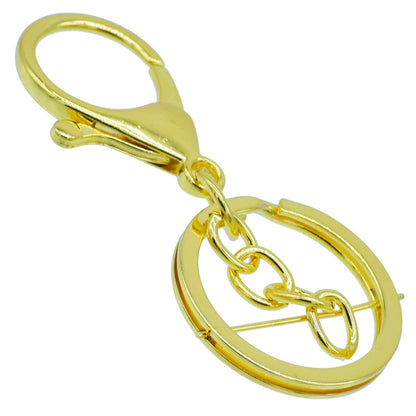 Gift To Love | Key Chain Fitting With Hook | Color : Gold | Pcs : 5 Pc | Code : KF5PCGD